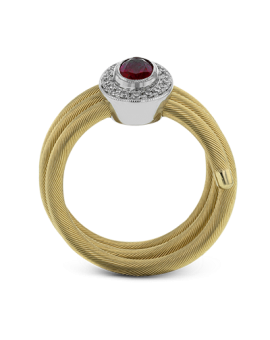 Color Ring in 18k Gold with Diamonds