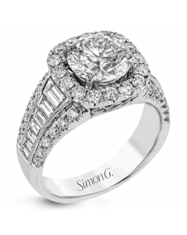 Engagement Ring in 18k Gold with Diamonds