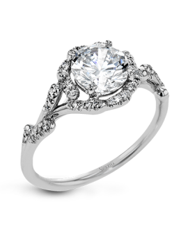 Engagement Ring in Platinum with Diamonds
