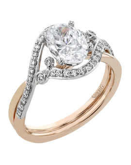 Engagement Ring in 18k Gold with Diamonds