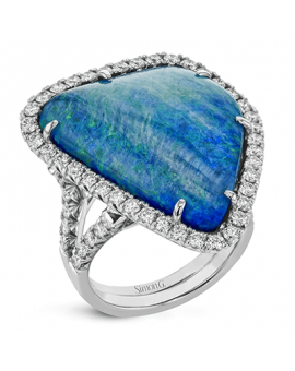 Color Ring in 18k Gold with Diamonds