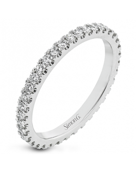 Wedding Band in 18k Gold with Diamonds