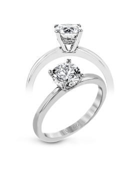 Engagement Ring in 18k Gold with Diamonds