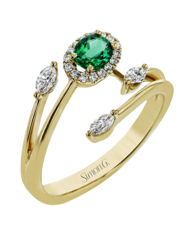 Color Ring in 18k Gold with Diamonds