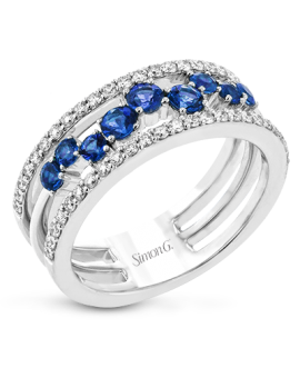 Color Ring in 18k Gold with Diamonds