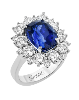 Color Ring in 18k Gold with Diamonds