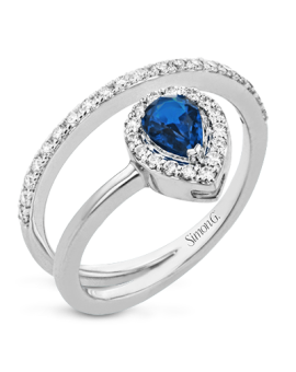 Color Ring in 18k Gold with Diamonds