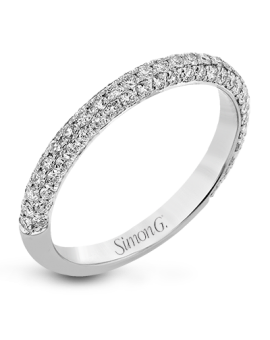 Wedding Band in 18k Gold with Diamonds