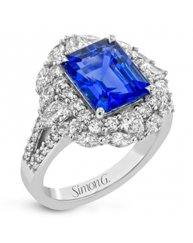 Color Ring in 18k Gold with Diamonds