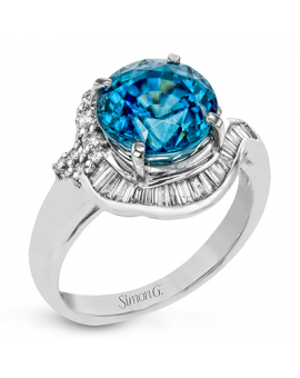 Color Ring in Platinum with Diamonds