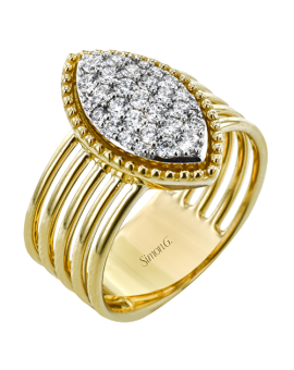 Right Hand Ring in 18k Gold with Diamonds