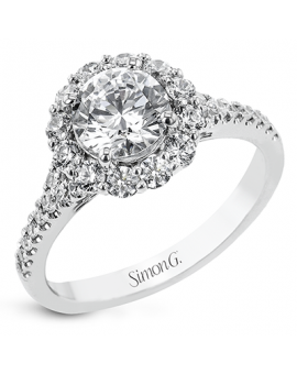 Engagement Ring in 18k Gold with Diamonds