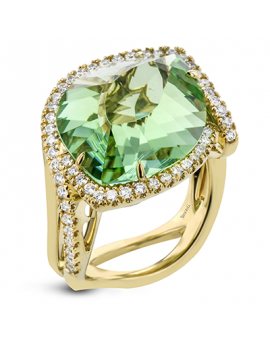 Color Ring in 18k Gold with Diamonds