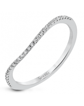 Wedding Band in 18k Gold with Diamonds