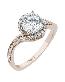 Engagement Ring in 18k Gold with Diamonds