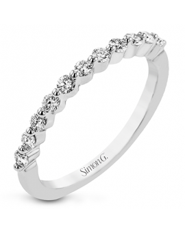 Wedding Band in 18k Gold with Diamonds