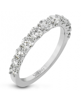 Wedding Band in 18k Gold with Diamonds