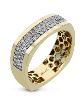 Men Ring in 14k Gold with Diamonds