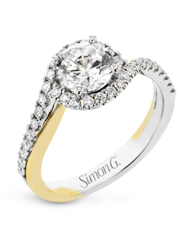 Engagement Ring in 18k Gold with Diamonds