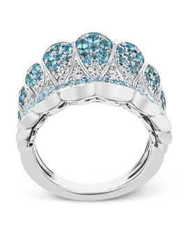 Color Ring in 18k Gold with Diamonds