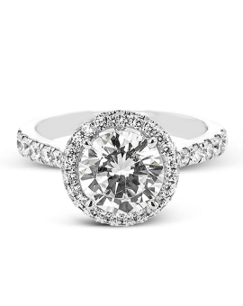 Engagement Ring in 18k Gold with Diamonds