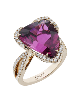 Color Ring in 18k Gold with Diamonds