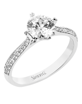 Engagement Ring in 18k Gold with Diamonds
