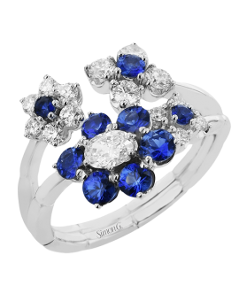 Color Ring in 18k Gold with Diamonds