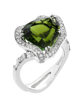 Color Ring in 18k Gold with Diamonds