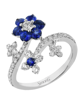 Color Ring in 18k Gold with Diamonds