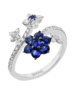 Color Ring in 18k Gold with Diamonds