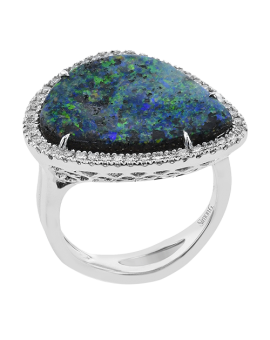 Color Ring in 18k Gold with Diamonds