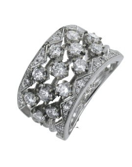 Right Hand Ring in 18k Gold with Diamonds