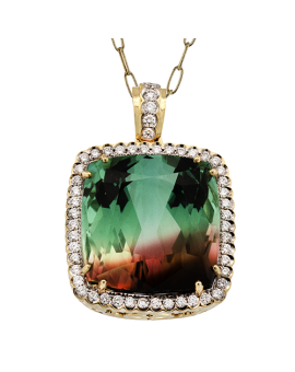 Color Pendant in 18k Gold with Diamonds
