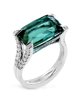 Color Ring in 18k Gold with Diamonds