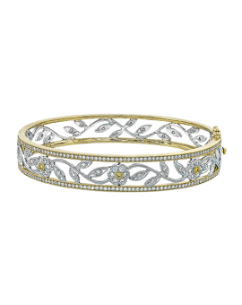 Bangle in 18k Gold with Diamonds