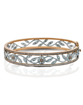 Bangle in 18k Gold with Diamonds
