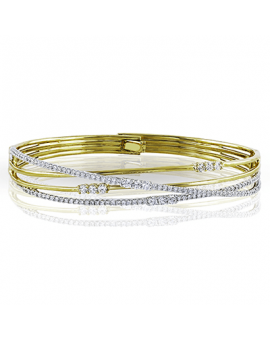 Bangle in 18k Gold with Diamonds