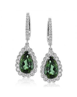 Color Earring in 18k Gold with Diamonds