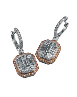 Earring in 18k Gold with Diamonds