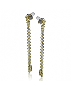 Hoop Earring in 18k Gold with Diamonds