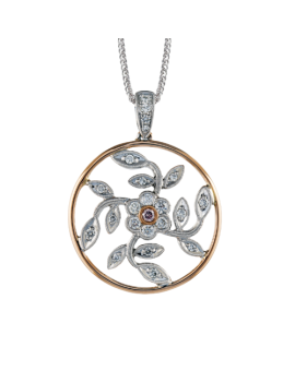 Pendant in 18k Gold with Diamonds