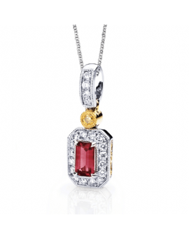 Color Pendant in 18k Gold with Diamonds