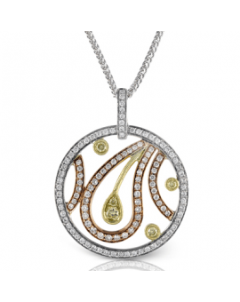 Pendant in 18k Gold with Diamonds