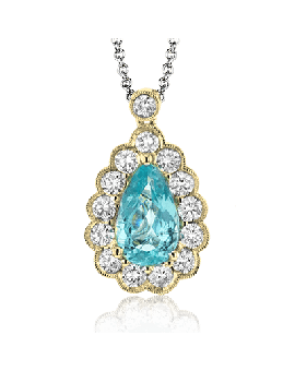 Color Pendant in 18k Gold with Diamonds