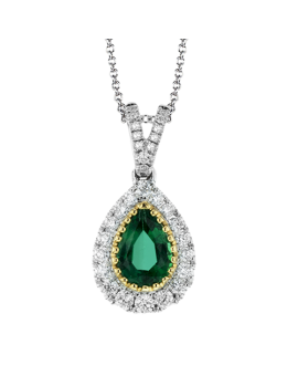 Color Pendant in 18k Gold with Diamonds