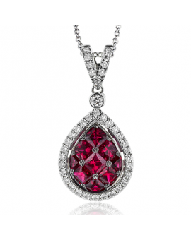 Color Pendant in 18k Gold with Diamonds