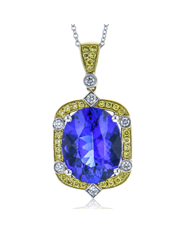 Color Pendant in 18k Gold with Diamonds