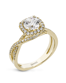 Engagement Ring in 18k Gold with Diamonds