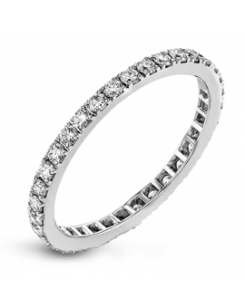 Wedding Band in 18k Gold with Diamonds